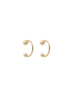 Forever New - Gold Dolly Pearl Detail Hoops
