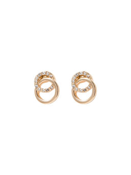 Forever New - White Circle Link Earrings