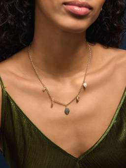Accessorize London - 14k Gold-Plated Ocean Charm Necklace