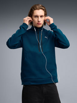 Puma - Teal Tech Half-Zip Sweatshirt