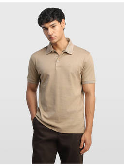 Arrow - Brown Textured Poetic Outdoor Polo T-shirt