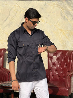 Dressjet - Black Comfort Casual Shirt