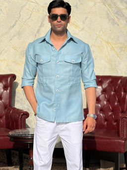 Dressjet - Blue Comfort Casual Shirt