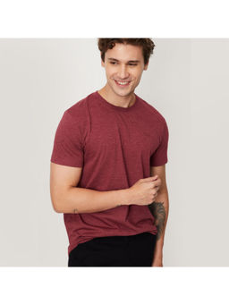 max - Maroon Solid T-shirt