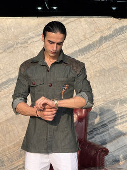 Dressjet - Green Comfort Casual Shirt