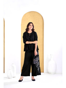 BulBul - Nira Embroidered Black Co-Ord (Set of 2)