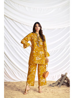 BulBul - Preha Mustard Chanderi Co-Ord (Set of 2)