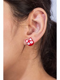 MINJI AND CO. - Cz Stone Gold Plated Brass Refined Look Studs Earrings