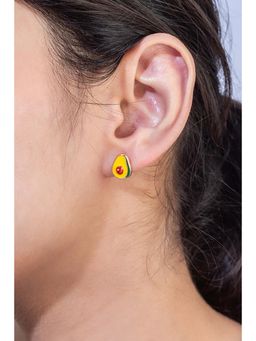 MINJI AND CO. - Long Drop Minimal Gold Plated Brass Refined Look Studs Earrings