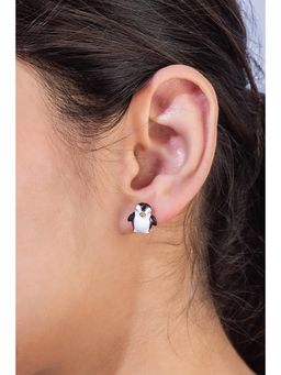 MINJI AND CO. - Geometric Shape Gold Plated Brass Refined Look Studs Earrings