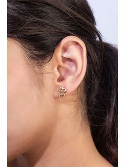 MINJI AND CO. - Modern Statement Gold Plated Brass Refined Look Studs Earrings