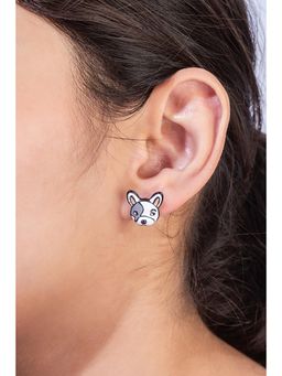 MINJI AND CO. - Cz Stone Gold Plated Brass Refined Look Studs Earrings