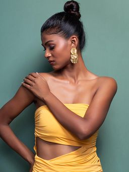 MINJI AND CO. - Gold Plated Brass Drop Earrings