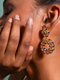 MINJI AND CO. - Gold Plated Brass Drop Earrings