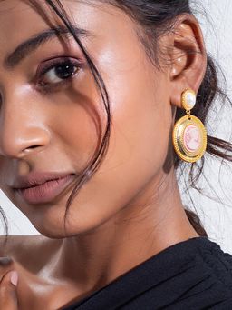 MINJI AND CO. - Gold Plated Brass Drop Earrings