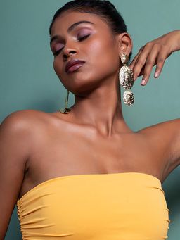 MINJI AND CO. - Gold Plated Brass Drop Earrings