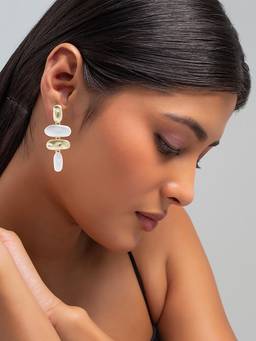 MINJI AND CO. - Gold Plated Brass Drop Earrings