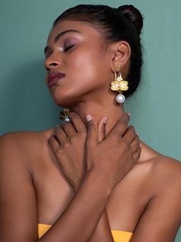 MINJI AND CO. - Gold Plated Brass Drop Earrings