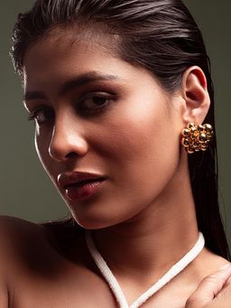 MINJI AND CO. - Gold Plated Brass Drop Earrings