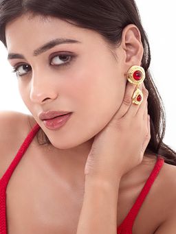 MINJI AND CO. - Gold Plated Brass Drop Earrings