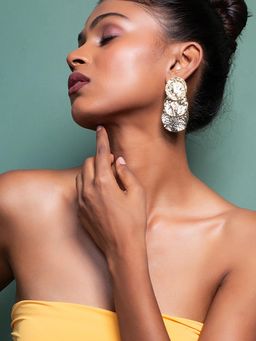MINJI AND CO. - Gold Plated Brass Drop Earrings