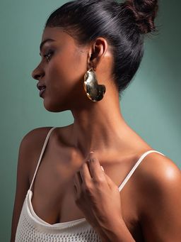 MINJI AND CO. - Gold Plated Brass Drop Earrings