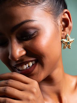 MINJI AND CO. - Gold Plated Brass Drop Earrings