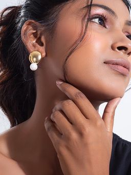 MINJI AND CO. - Gold Plated Brass Drop Earrings