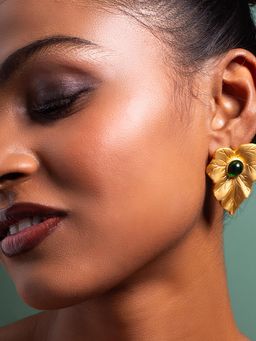 MINJI AND CO. - Gold Plated Brass Drop Earrings