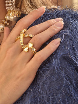 Isharya - Jugni Wrap Open Ring In 18Kt Gold Plated