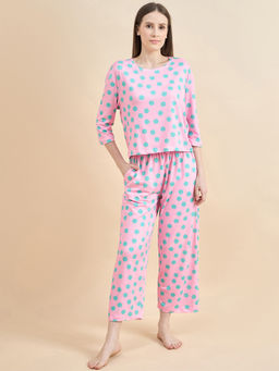 July Nightwear - Women Pink T-Shirt and Pyjama (Set of 2)