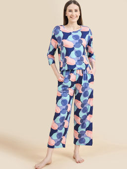 July Nightwear - Women Blue T-Shirt and Pyjama (Set of 2)