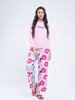 July Nightwear - Women Pink T-Shirt and Pyjama (Set of 2)