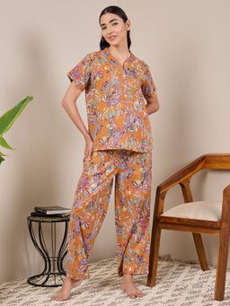 July Nightwear - Women Brown Top and Pyjama (Set of 2)