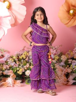 SAKA DESIGNS - Purple Printed Regular Fit Co-Ord Set