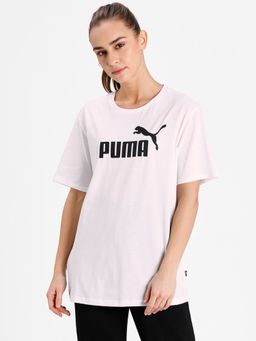 Puma - Essentials Logo Boyfriend Fit Women White T-Shirt