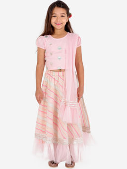 Lil Drama - Girls Ghaghra Choli With Dupatta (Set of 3)