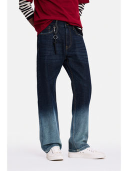Snitch - Dark Blue Washed Straight Casual Jeans for Men