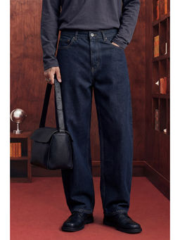 Snitch - Navy Blue Denim Relaxed Casual Jeans for Men