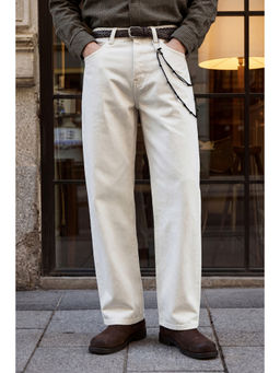 Snitch - White Denim Loose Casual Jeans for Men