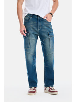 Snitch - Blue Washed Loose Casual Jeans for Men