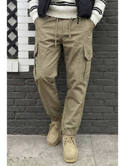 Snitch - Olive Washed Relaxed Casual Joggers Pants for Men