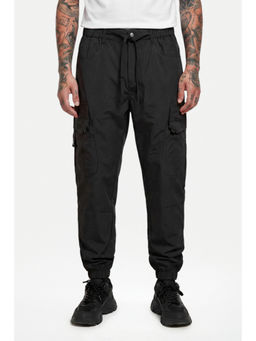 Snitch - Black Washed Relaxed Casual Joggers Pants for Men