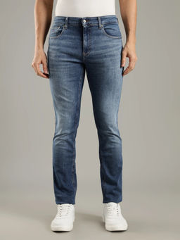 Tommy Hilfiger - Mid-Wash Slim Fit Mid Rise Jeans