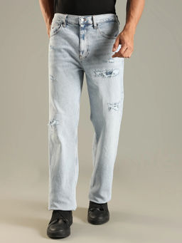 Tommy Hilfiger - Light-Wash Regular Fit Mid Rise Jeans