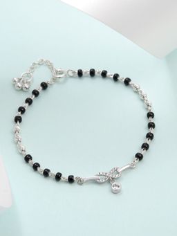 Zavya - Infinity with Solitaire Drop 925 Silver Mangalsutra Bracelet