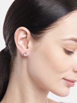 Zavya - Rose Gold Alexis Solitaire 925 Sterling Silver Earrings