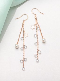Zavya - Star Pearl Drops 925 Sterling Silver Earrings