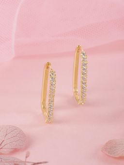 Zavya - Gleaming Circles Gold-Plated 925 Sterling Silver Hoop Earrings