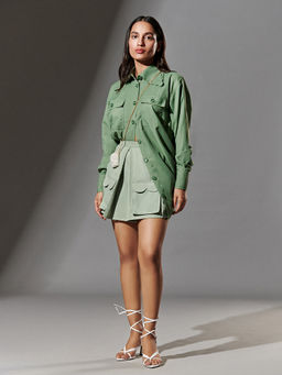 TheRealB - Patched Oversize Shirt With Pockets